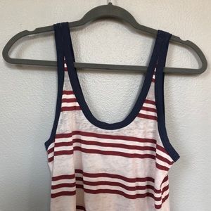 RVCA red white and blue tank top